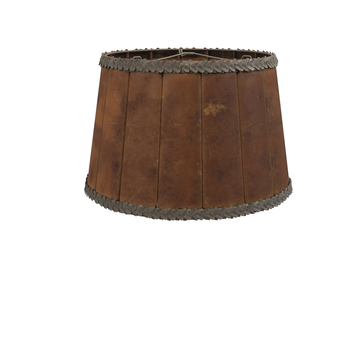 Large 1920s Pleated Mica Lamp Shade PBR 3D Model_01